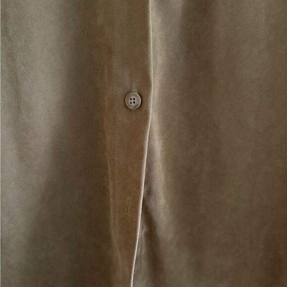 Vintage Bill Blass Faux Suede Button Down Long Sleeve Shacket Medium - Picture 4 of 8